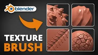 Blender 3D Sculpt Realista: BRUSH DE TEXTURA no Blender