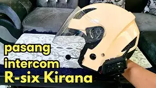 Pasang intercom di helm R-Six kirana , Ternyata Keren kali hasil nya cuy !!
