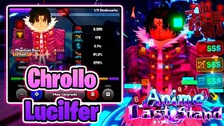 Chrollo Lucilfer💪GLITCHED🔥FULL SSS✨ en ANIME LAST STAND [SHOWCASE]  #roblox