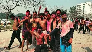 Celebrating Holi At Chandigarh University || #vlog24 #Lostuber || #chandigarhuniversity #hostellife