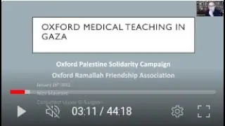 Oxford Medical Teaching in Gaza, with Consultant Surgeon Nick Maynard