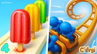 Popsicle Stack 🆚 Runner Coaster - All Levels Satisfying Walkthrough Gameplay Part 4