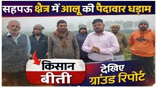 सहपऊ क्षेत्र में आलू की पैदावार धड़ाम।लागत निकालना हुआ दुश्वार। किसानों के बीच से किसान बीती।देखिए 