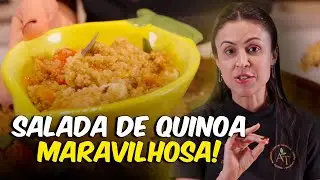 Salada de Quinoa com Frango em 5 Minutos | Saudável, Refrescante e Super Fácil de Fazer!