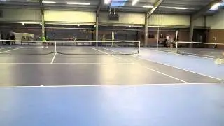 KNLTB BNB Tennis Training; Lars Kuipers gecamoufleerde dropshot