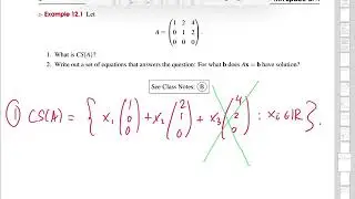 Column space example | Wellesley College Differential Equations w/Applied Linear Algebra