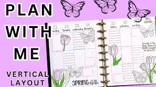 PLAN WITH ME | VERTICAL LAYOUT | NEW SPRING STICKERS