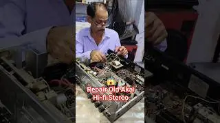 Repair Old Akai Hi-fi Stereo 😱 #akai #stereo #fm #radio #cassette #recorder #repair #shorts #video