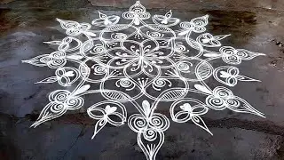 Karthigai Deepam rangoli/Double stroke rangoli designs/Friday rangoli designs