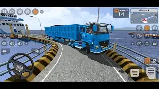 MANTAP PERMAINAN DUMP TRUCK TRAILER MUAT BATU BARA TURUN KAPAL JUMPING -GAME BUS SIMULATOR INDONESIA