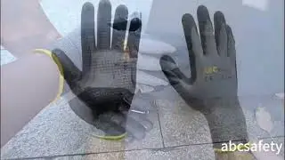 ANN143-Grey nylon coated nitrile with mini dots