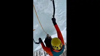 Climbing laps on Standard Route, Frankenstein Cliff 01.23.26 #iceclimbing #mountains #raybanmeta 