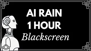 AI Generated Rain 🤖 - Black Screen - 1H 🌧️
