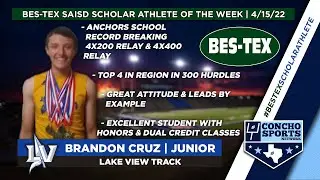 San Angelo Lake View track junior Brandon Cruz - The BES-TEX SAISD Scholar Athlete of the Week