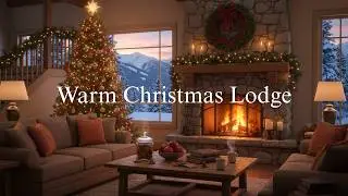 🎄 Warm Christmas Lodge  - Cozy Jazz & Fireplace Swing & Holiday Ambience