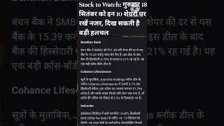 Stock Of The Day #trading #nifty50shares #stockmarket #cnbcawaaz #zeebusiness #banknifty #Bandhan
