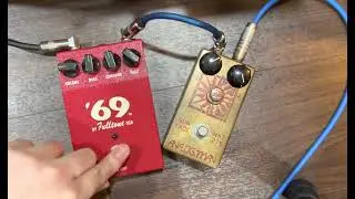 (low battery) Fulltone '69  Fuzz V1 vs. Analogman Sun Face Fuzz NKT 275 red dot (Part II)