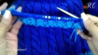 Sweater Design No # 98 ( स्वेटर डिज़ाइन ) | Knitting Hindi | Cable Design