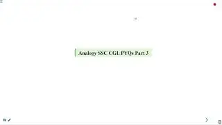 Analogy SSC CGL PYQs Part 3 #swayamprabha