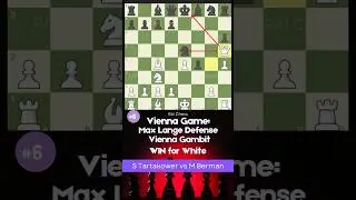 Vienna Game: Max Lange, Vienna Gambit, Knight Variation | S Tartakower vs M Berman #viennagame