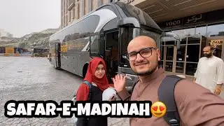 First Time MAKKAH TO MADINAH luxury bus mai travel kia😍