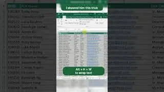 Excel trick to adjust row column automatically | #excel #shorts #ytshorts