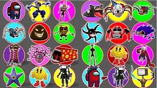 KUMPULAN MONSTER !! Moondrop, Thomas Exe, Pou Exe,Among US, Spongeboob Exe, Creepy Ban ban,