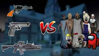 All New Weapon VS All Granny Visitors evil Nun ice scream Granny Remake...