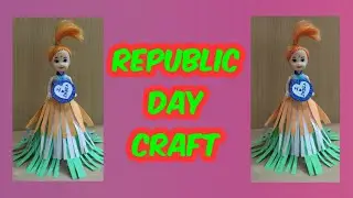 Independenceday spl craft|Barbie doll flag dress up|Independence day craft ideas