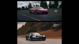 Tesla Roadster VS. Bugatti Chiron 0-400 KM/H comparison video