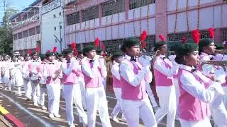 School annual sports day 2025,St.Joseph's high school, Araku , March past with band
