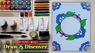 Blue & Green Touch : Circle Border Design 🎨🎨🎨