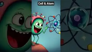 Biological Cell VS Chemical Atom #biology #cell #atom #atom , Universe#kidsscience #fun #science