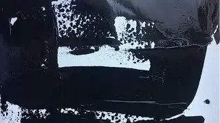 Minimalist black and white art | acrylics on canvas with palette knife | Day 27 | By Alex Dinets