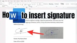 How To insert Signature in Microsoft Word