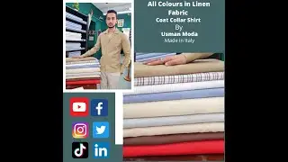 All Colours in Linen Fabric | Coat Collar Shirt | With Italian Linen Fabric Made by Usman Moda#italy