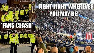 Blues And Stoke FANS FIGHT! HOSTILE ATMOSPHERE! Birmingham City V Stoke City VLOG