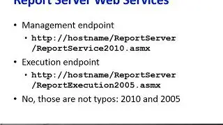 SSRS 2012, Part 08  Web Service Programming   Player   LearnNowOnline