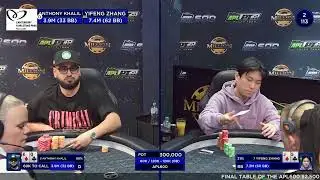 FINAL TABLE OF THE APL600 $2,500 CENTURION LIVE AT CANTERBURY-HURLSTONE PARK RSL