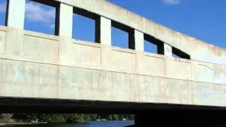 Sliding under the Camelback Bridge