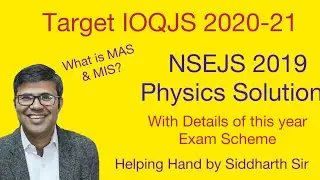 NSEJS 2019 Physics Solutions | Target IOQJS 2020-21