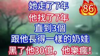 第86集：她走了7年，他找了7年，直到3個跟他長得一樣的奶娃，黑了他30億，他樂瘋！