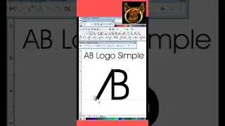 AB logo in Coreldraw #shorts #coreldraw