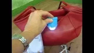 Purse alarm and light for personal safety