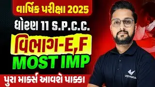 Std 11 SPCC Final Exam Section E, F Most IMP | Dhoran 11 SPCC Exam IMP 2025 | Ketan Dada