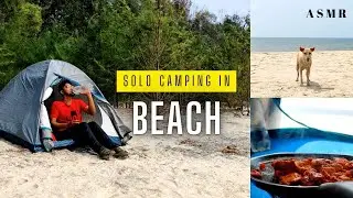 Solo camping in beach ASMR | ബീച്ചിൽ സോളോ ക്യാമ്പിംഗ്
