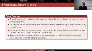 Synchronization in Stream Ciphers (Network Security)