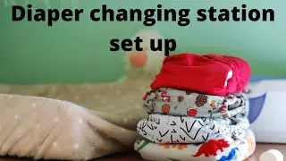 Diaper changing station setup