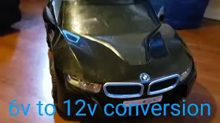 BMW i8 ride on car 6V to 12V upgrade