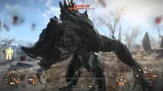 Fallout 4 INSANE Deathclaws vs Super Mutant Behemoths Battle